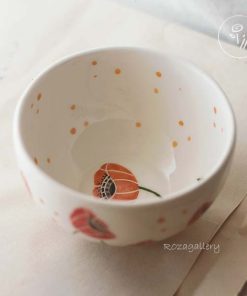 کاسه سرامیکی گلدار رزاگالری