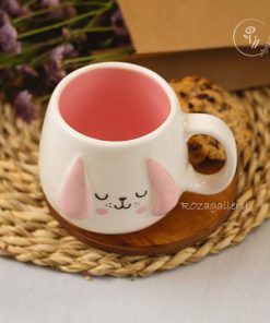 ماگ خمره‌ای سرامیکی خرگوش